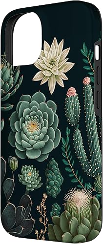 Miniatura 5 de Funda para iPhone 11 Pro Max con diseño floral botánico de plantas suculentas verdes