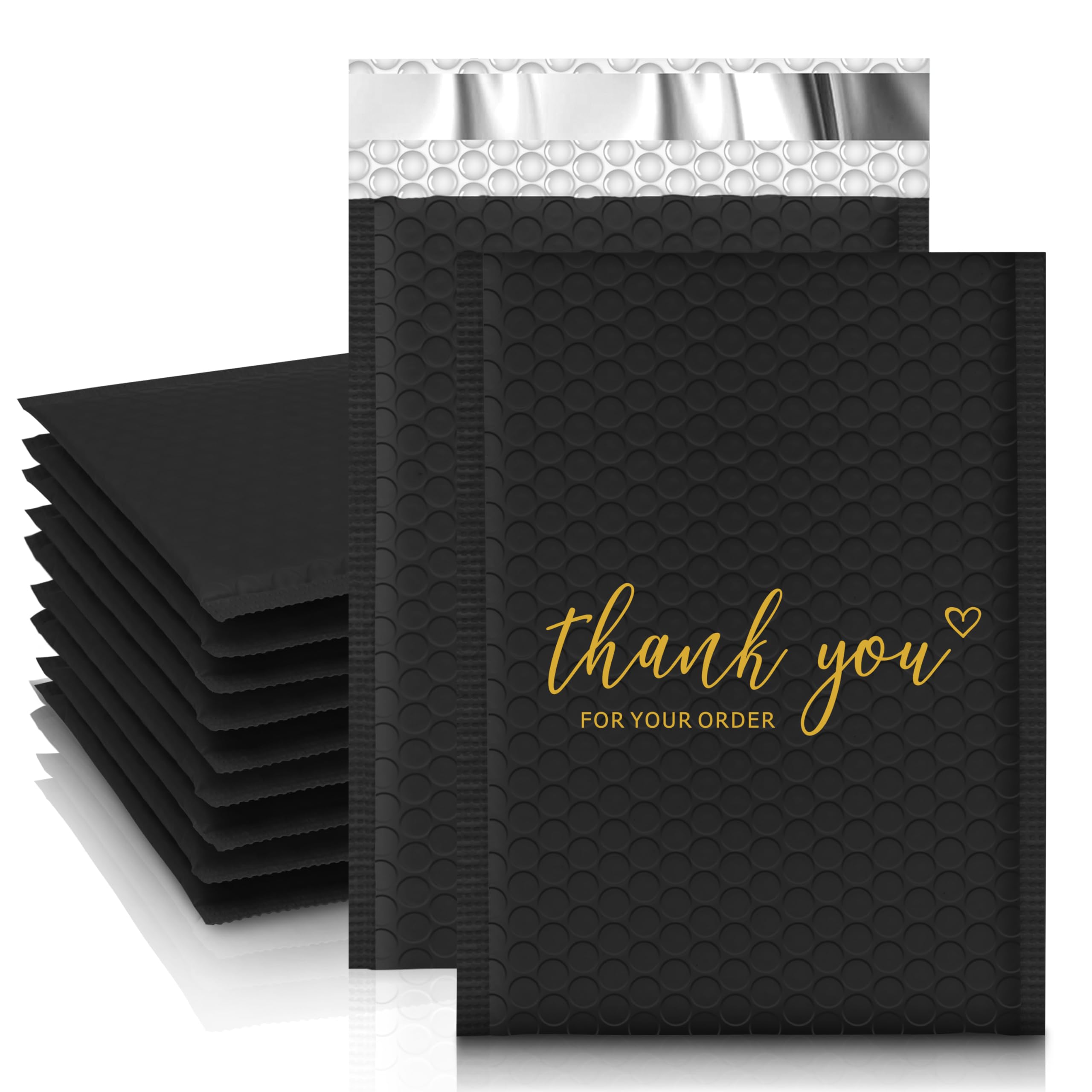 JinRuiKJ Thank You Bubble Mailers 6x10" 25 Pack, Padded Envelopes, Strong Adhesion Padded Mailers, Cushioning Padded Shipping Envelopes for Jewelry,