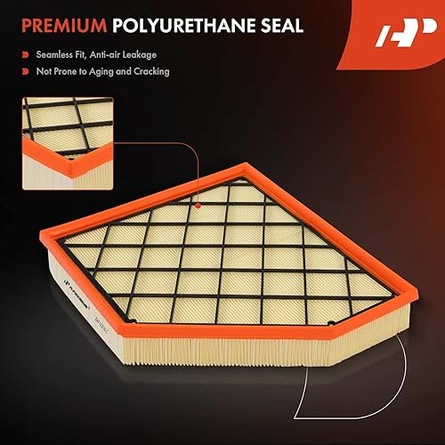 Miniatura 6 de A-Premium Filtro de aire de motor delantero de 2 piezas compatible con Chevrolet Camaro 2016-2022, V8 6.2L, panel flexible, repuesto # 23323508