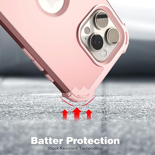 Miniatura 8 de IDweel Funda para iPhone 16 Pro Max con protector de pantalla para mujer, 3 en 1, a prueba de golpes, ajuste delgado, híbrida, resistente, cubierta