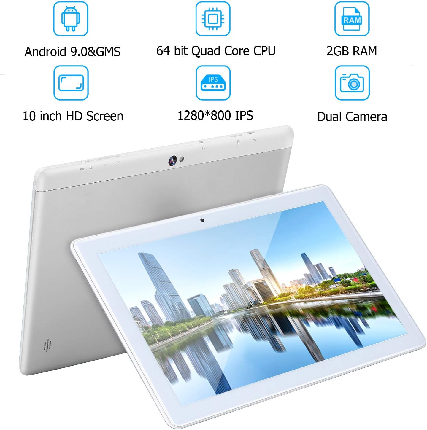 Up To 40% OFF 10 inch Android WiFi Tablet, Android 9.0 Pie, GMS Certified, Quad Core 64 bit, 4GB RAM, 64GB Storage, IPS HD Display, Bluetooth, GPS Weekly Top Sale 10 inch Android WiFi Tablet, Android 9.0 Pie, GMS Certified, Quad Core 64 bit, 4GB RAM, 64GB Storage, IPS HD Display, Bluetooth, GPS