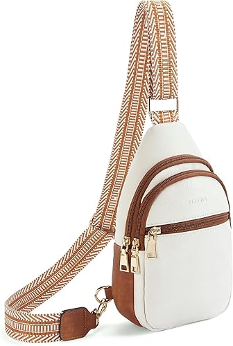 Telena Bolso bandolera para mujer, cangureras cruzadas para mujer, bolso de cuero para el pecho