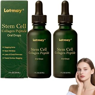 Lotmay Stem Cell Collagen Peptide Oral Drops, Multi Collagen Peptides Liquid Drops for Women, Hydrolyzed Liquid Collagen Peptides for Lift & Firm Skin & Reduce Wrinkle (2)