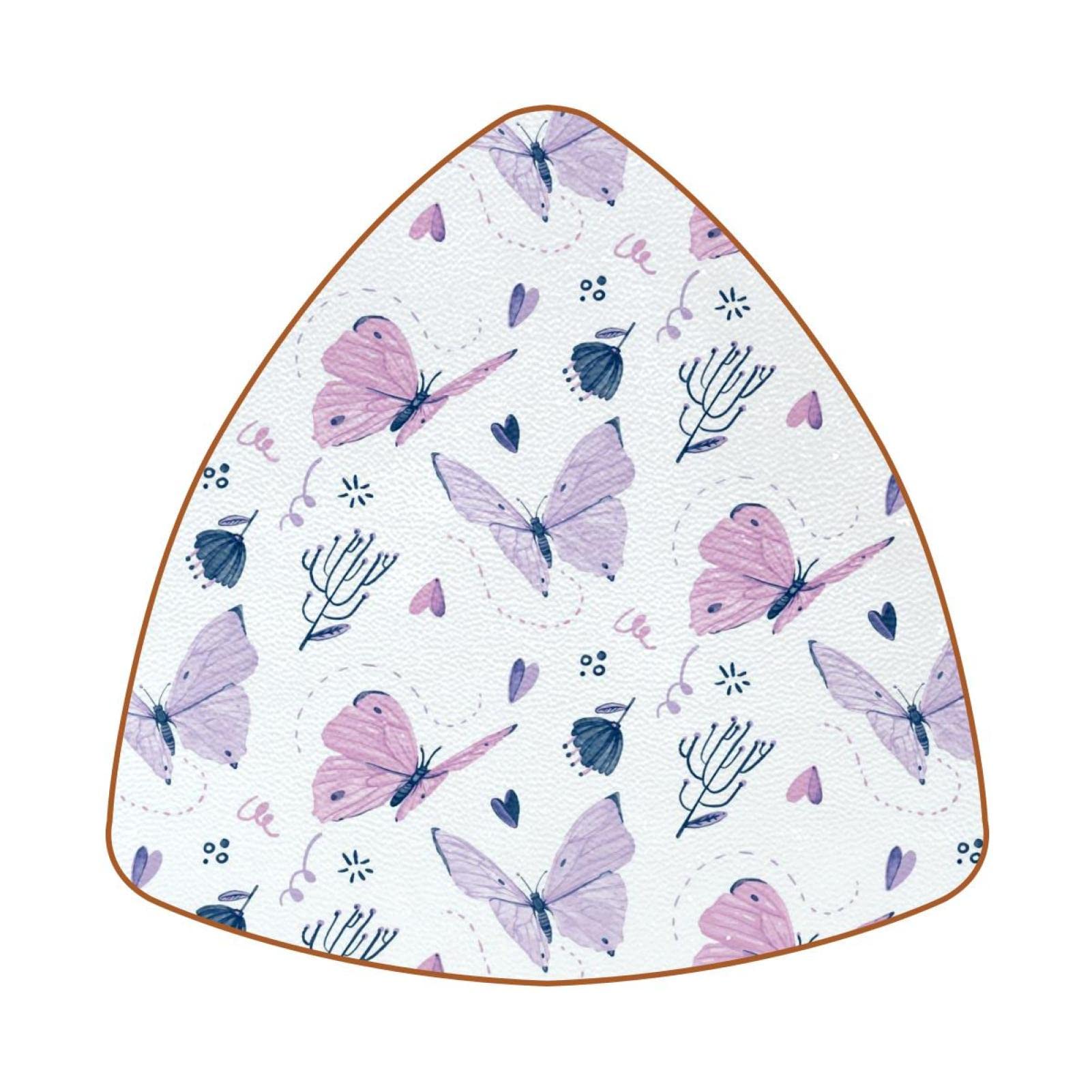 Dessous de verre triangulaires fait main papillons aquarelle idée cadeau