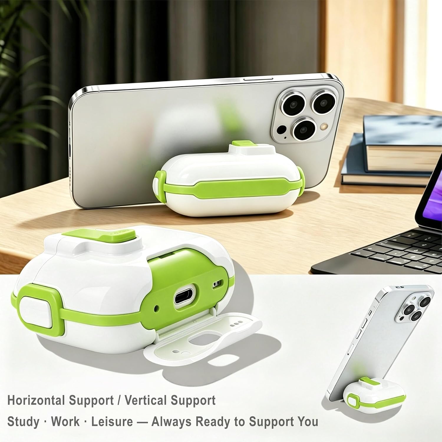for AirPods Pro 3 Case (2025),with Lock & Phone Stand & Cute image 2