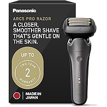Panasonic ARC5 PRO Electric Razor for Men, Wet/Dry 5-Blade Foil Shaver for Thick Beard & Stubble, 20D Flexible Head, Enhanced Beard Sensor, Pop-Up Trimmer ES-L550WS