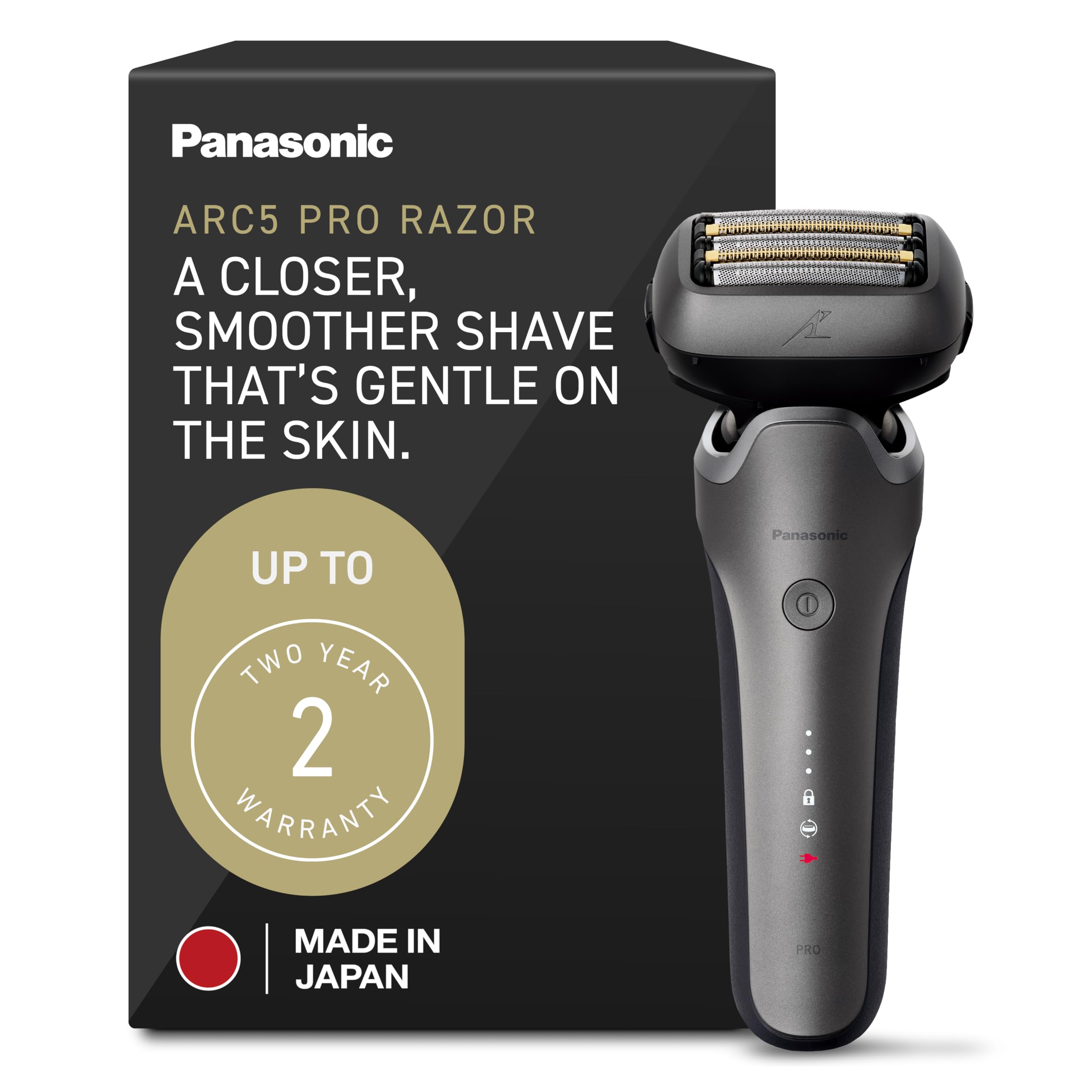 Photo 1 of Panasonic ARC5 PRO Electric Razor for Men, Wet/Dry 5-Blade Foil Shaver for Thick Beard & Stubble, 20D Flexible Head, Enhanced Beard Sensor, Pop-Up Trimmer – ES-L550WS