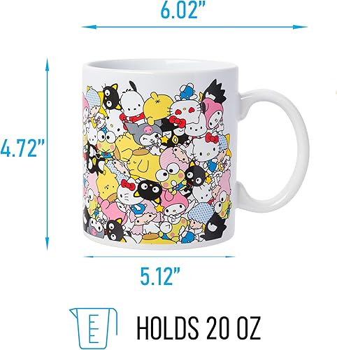 Miniatura 169 de Silver Buffalo Sanrio Hello Kitty and Friends Kuromi Poses - Taza de cerámica, 20 onzas