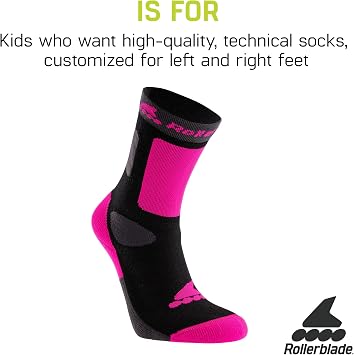 Rollerblade Boys' Rollerblade Kids Socks, Black and Green