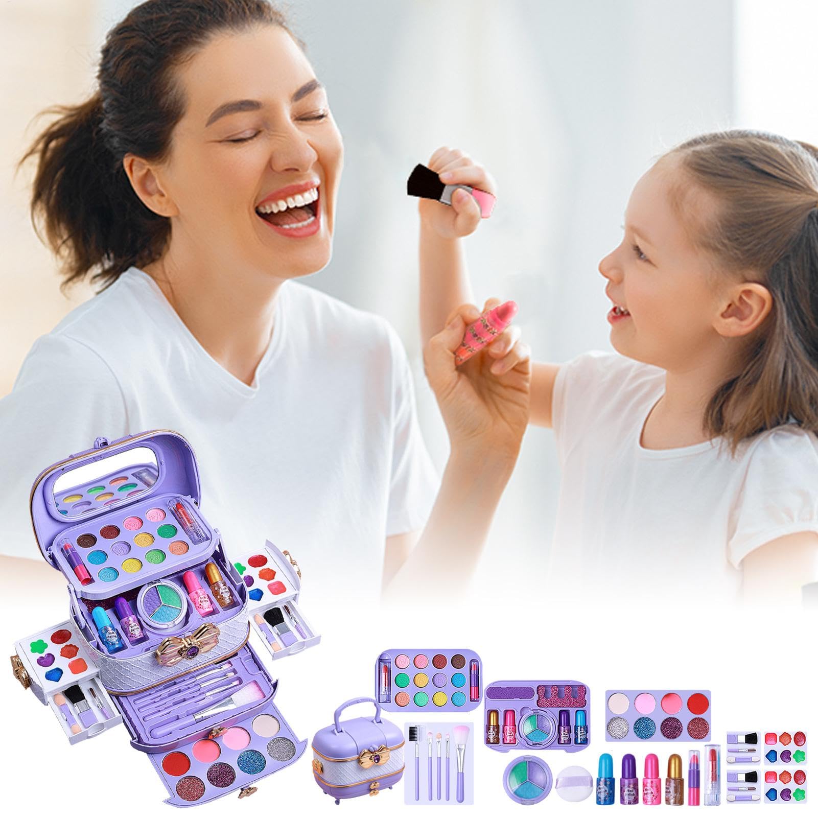 Princess Toys - Set di cosmetici per bambini, set di giochi di ruolo | lavabile, 57 pezzi, ideale per giochi di compleanno, giochi creativi e divertenti