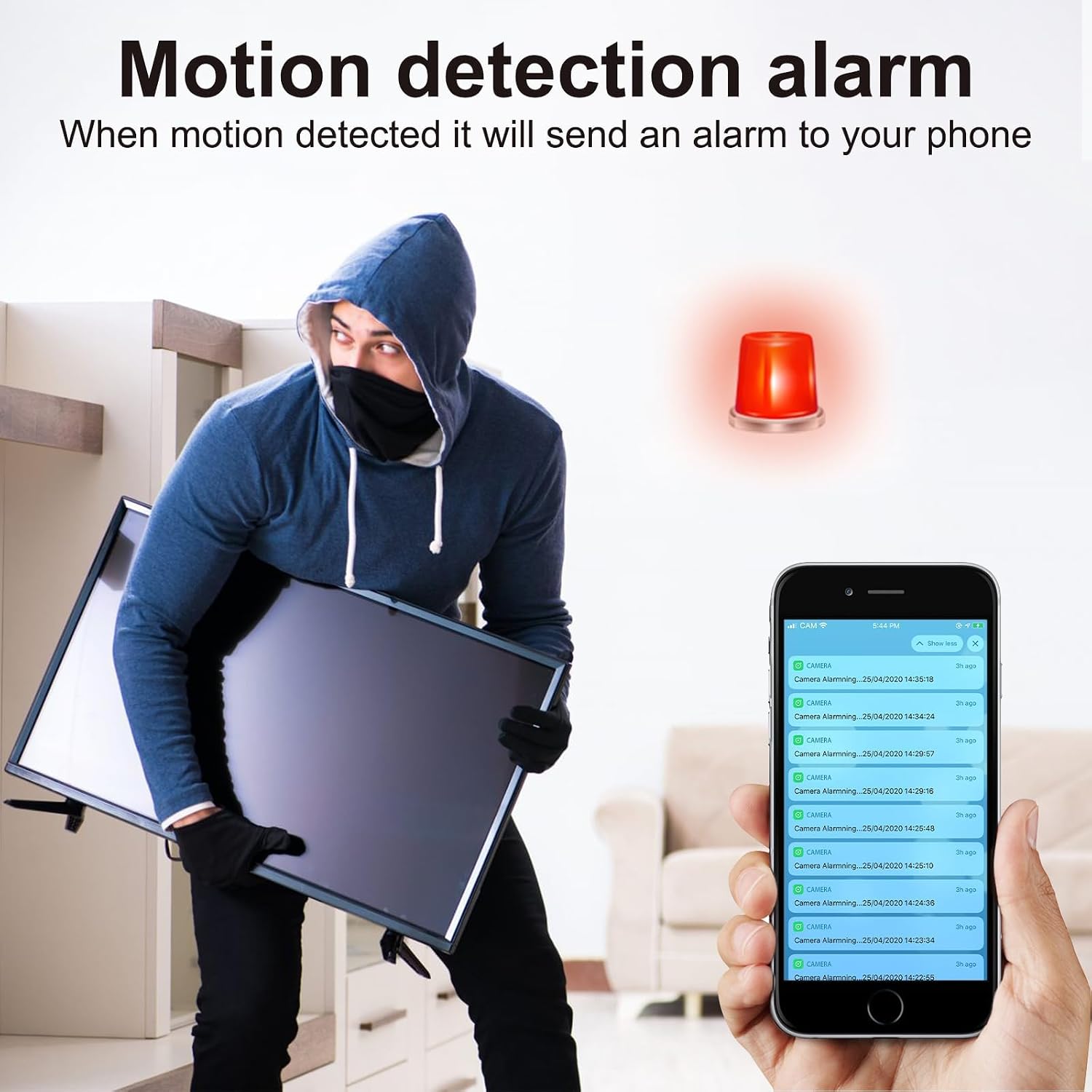Wxndfr 1080P Full HD Indoor WiFi Camera, Home Security Pet Monitor Nanny Cam, Night Vision & Motion Detection image 4