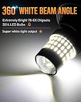 Vista 3 de LUYED 3156 3157 Bombilla LED de marcha atrás 6500 K xenón blanco súper brillante 3056 3057 3057K 4157 bombillas LED con proyector para luces