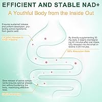 Vista 4 de Suplemento NAD 120 cápsulas, ribósido de nicotinamida liposomal, resveratrol, quercetina, NAD nicotinamida ribósido resveratrol 910 mg para mujeres