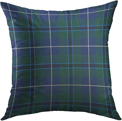 navy plaid throw pillows