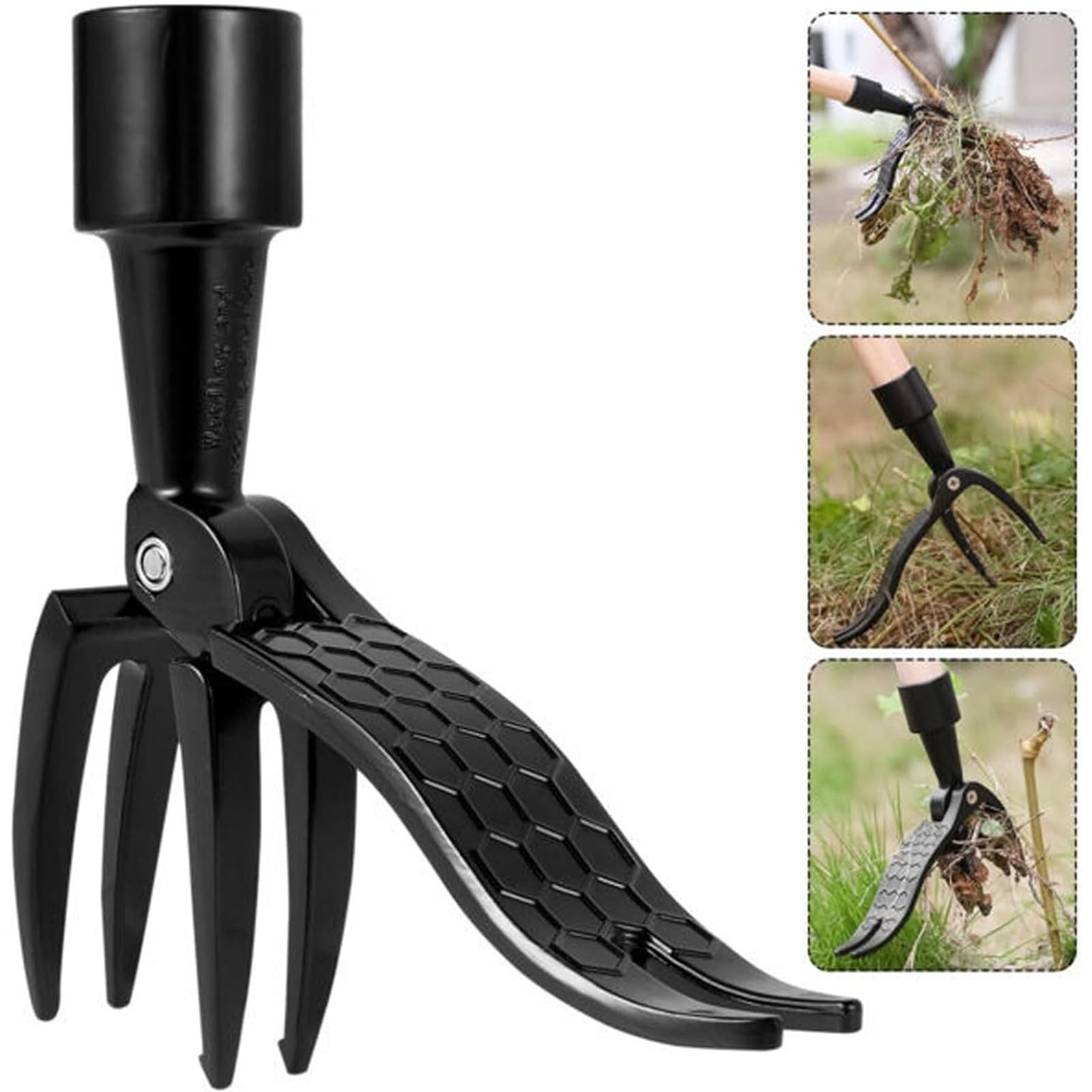 HOUKUNKA New Detachable Weed Puller, Weeder - The Original Stand Up Weed Puller, Weed Puller Tool Stand Up Heavy Duty, Dandelion Weed Puller Tool, No Bend Weed Puller (1PCS)