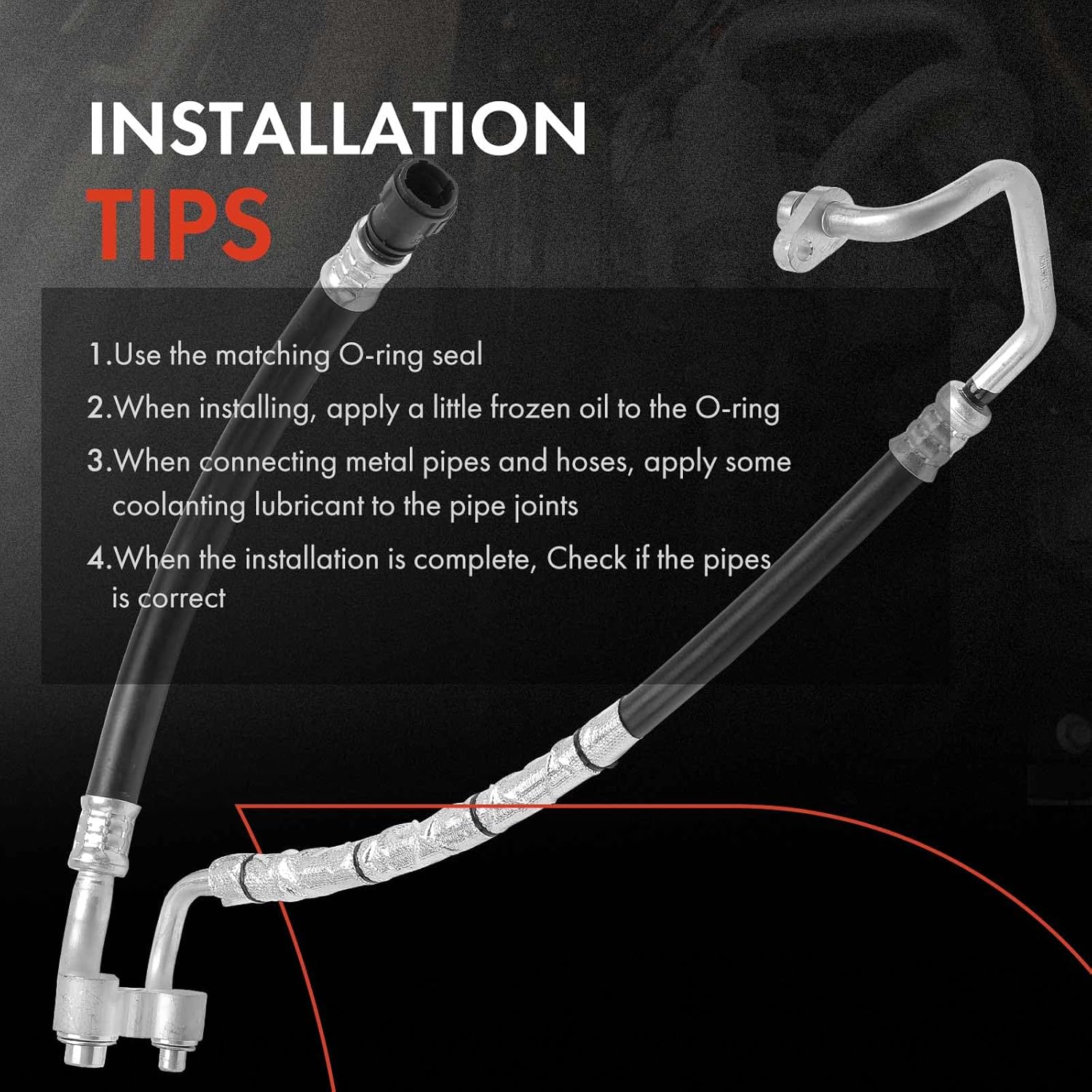 A-Premium A/C Suction and Discharge Hose Assembly Compatible with Jeep Compass 2017-2022, 2.4L