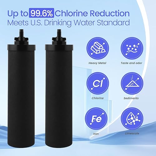 Miniatura 7 de BOKKRALL NSFANSI 42 y 372 Sistema de filtro de agua alimentado por gravedad estándar de acero inoxidable Sistema de filtro de agua de 2.25 galones