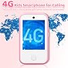 CHAKEYAKE Kids Smart Phone, 4G Unlocked Kids Cell Phone with 2.8 HD Touchscreen, Toddler Phone with Dual Cameras, MP3 Player, Torch, Learning Games, Birthday Gift for Girls Aged 3-12, Pink