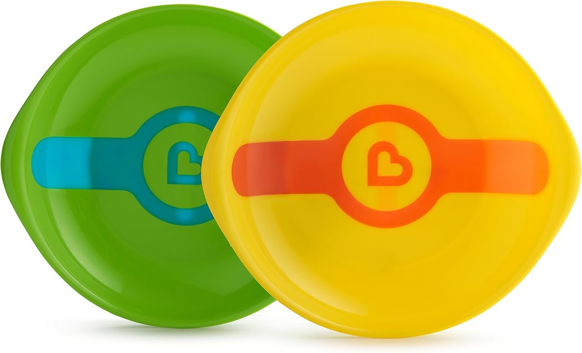 Munchkin White Hot Toddler Plates, 2 Count