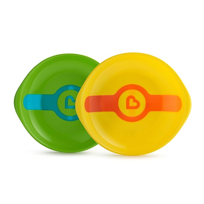 Munchkin White Hot Toddler Plates, 2 Count (Multi Color)