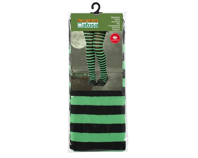 Foto 2 de 3 de ATOSA pantys rayas verde niño t. única