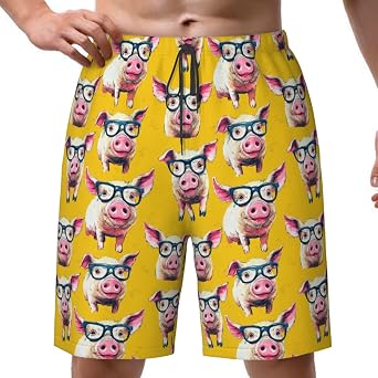 Funny Mens Swim Trunks Quick Dry Board Shorts Beach Shorts Swimwear Bathing Suits