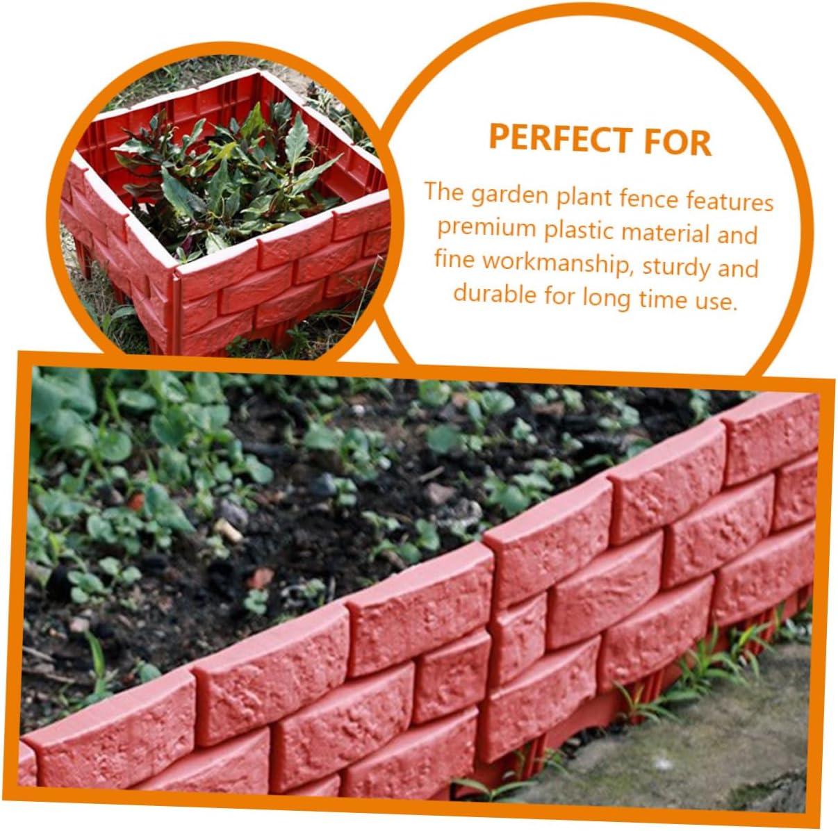 4pcs Garden Fencing Barrier Plastic Decorative Fence Partition Edging Landscape Decor Garden Decor for Patio