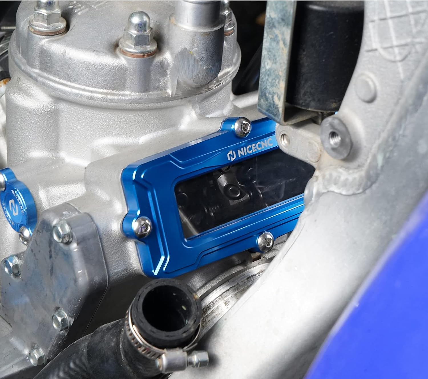NICECNC Motorcycle Clear Cylinder Escape Power Valvula Cover Compatible with Yamaha YZ250 1999-2024 YZ250X 2016 2017 2018 2019 2020 2021 2022 2023