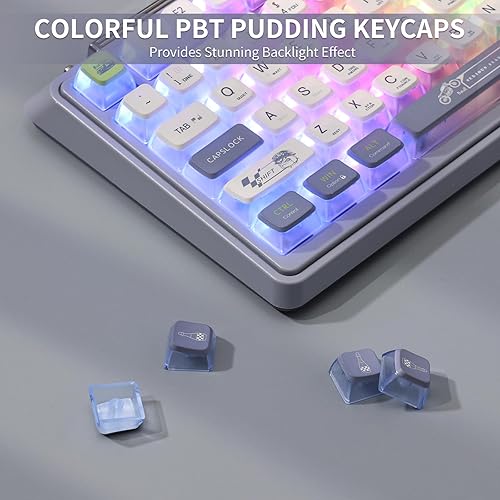 Miniatura 8 de Teclado mecánico K75 PRO RGB 75% de junta inalámbrica, triple modo BT 5.02.4GUSB-C 82 teclas teclado para juegos intercambiable en caliente con