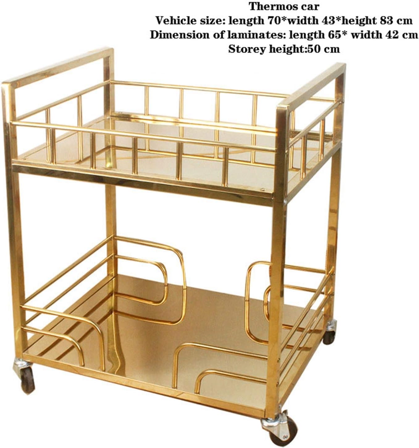 Bar Cart, Gold, Serving Cart, for Kitchen, Dining Room, Home Bar, Or Buffet, Home bar Serving carts Kitchen cart with Storage (Color : Style 1) (Style 2)