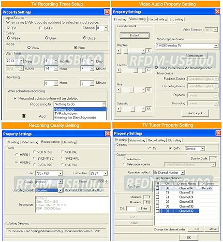 Miniatura 5 de Sintonizador de TV por cable USB analógico universal con entrada RCA AV + software DVR