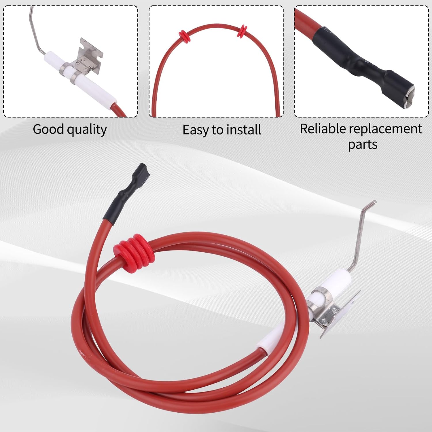2pcs Single Probe Gas Furnace Igniters Electrode with Wire Assembly, Camper Furnace Igniters Compatible with Suburban 232286 Above 934701426, SF-25, SF-30, SF-30F, SF-35 (SF Series)