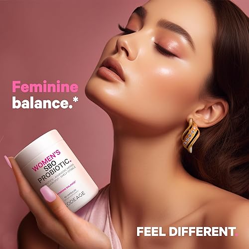 Miniatura 5 de Codeage Suplemento probiótico para mujer 50 mil millones de CFU probióticos y prebióticos SBO arándanos salud femenina mezcla botánica fermentada