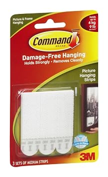 Command Strips 17201 Medium CommandTM Adhesive Removable Interlocking Fasteners