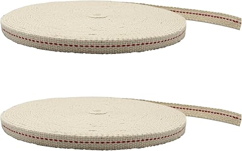 Miniatura 9 de Light Of Mine, mecha plana 100% de algodón, 33 pies, rollo para lámparas de aceite y linternas que funcionan con aceite de parafina y queroseno