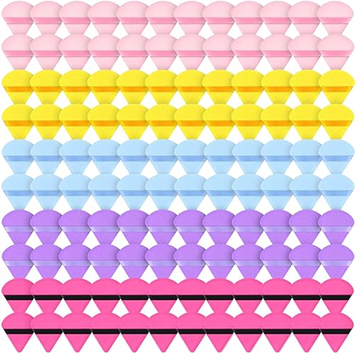 120 piezas de esponja de maquillaje triangular suave para polvo, esponja de belleza para polvo suelto, base cosmética, licuadora, herramientas de