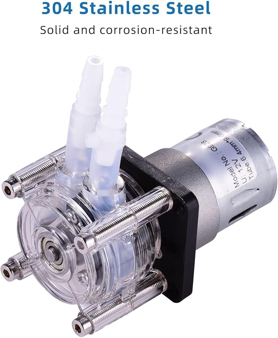 Dioche Flat Panel 24V Peristaltic Metering Pump, 500ml/min, Stainless Steel, Industrial