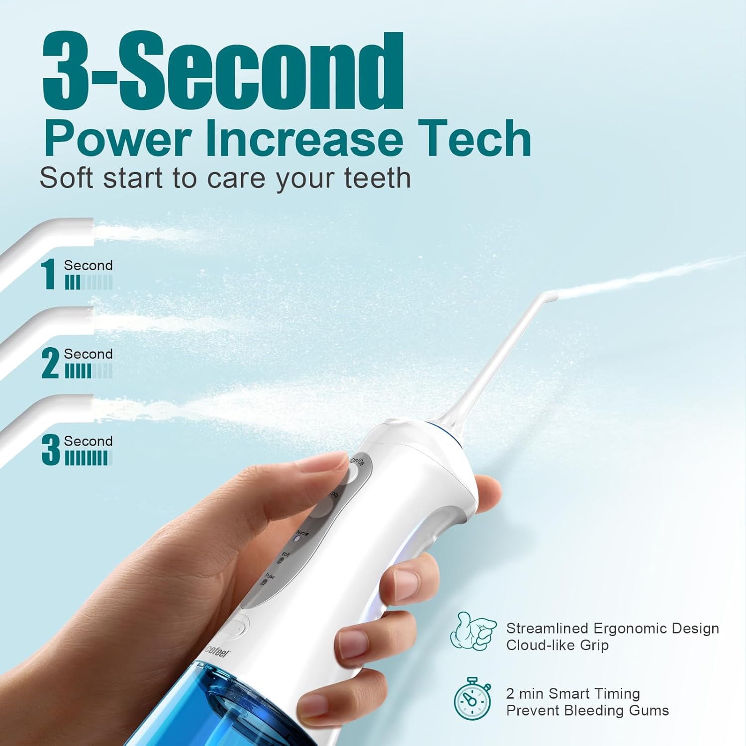 Illustration of the 3-second gradual power increase technology