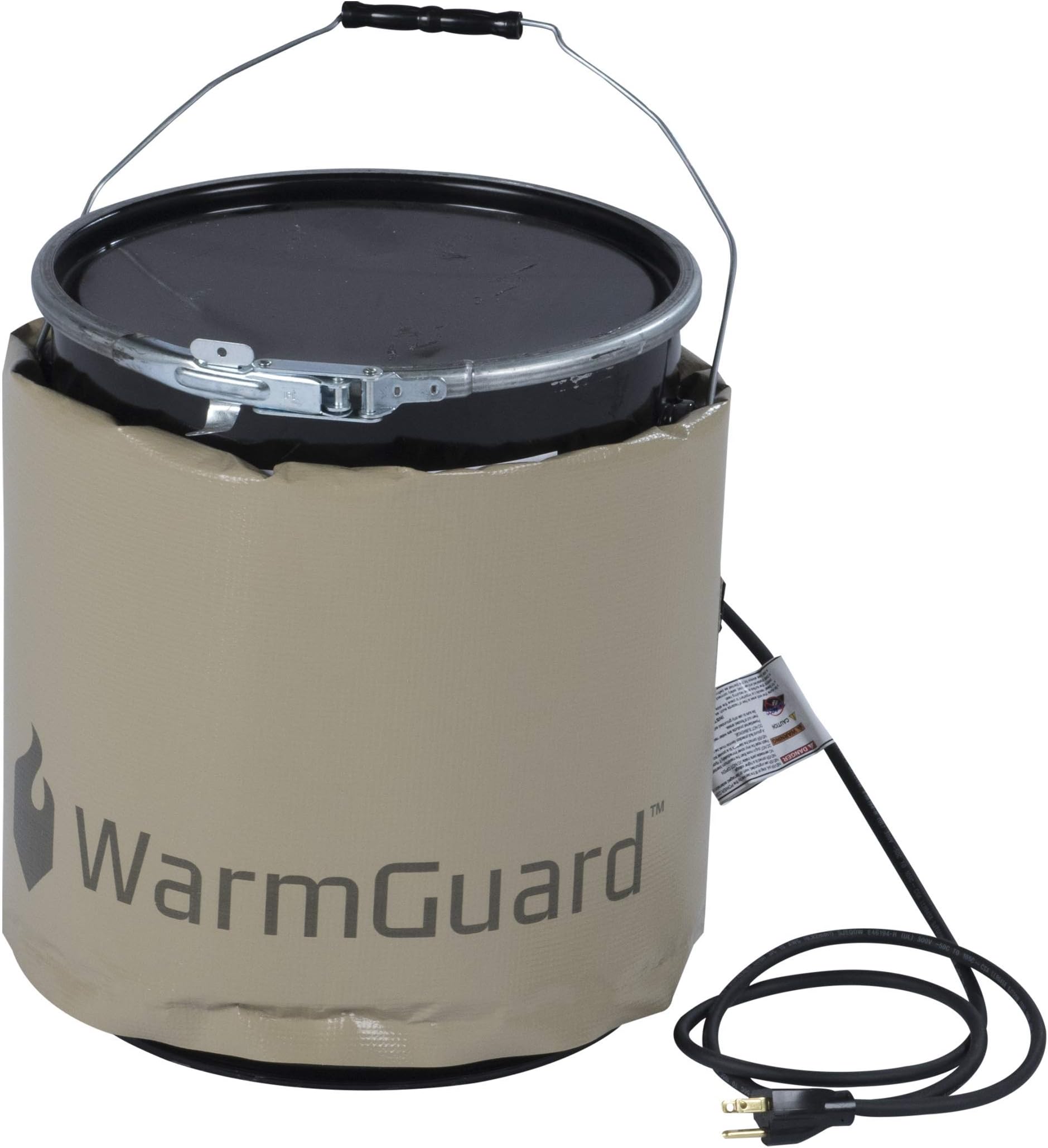 WarmGuardWG05 Insulated Pail Band Heater - Bucket Heater, Fixed Internal Thermostat Max Temp 145 F,Tan
