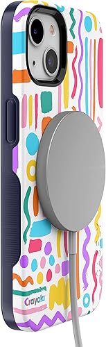 Vista 929 de Casely Funda para iPhone 13 Compatible con MagSafe Color Splash de medianoche Funda retro abstracta Color de medianoche Splash Abstracto