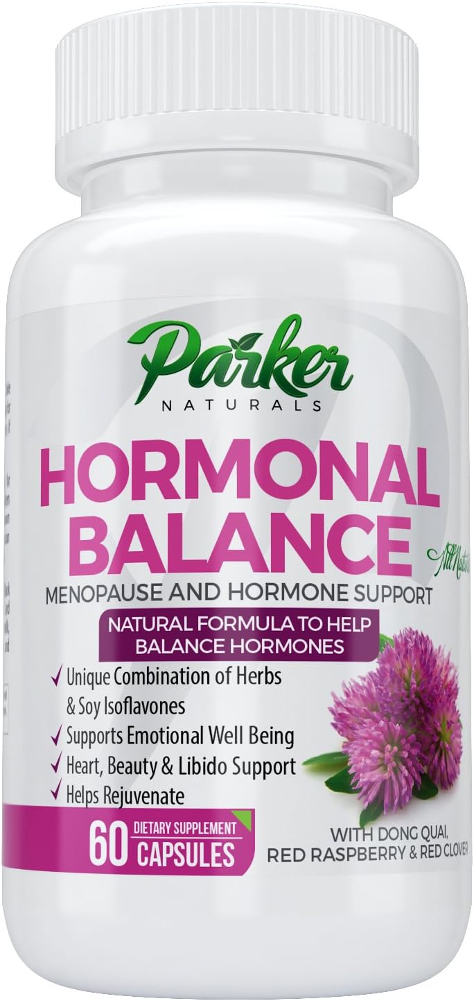 Hormone Balance Support Supplements Natural Formulation with Unique Combination of Herbs & Soy Isoflavones. 60 Count Capsules