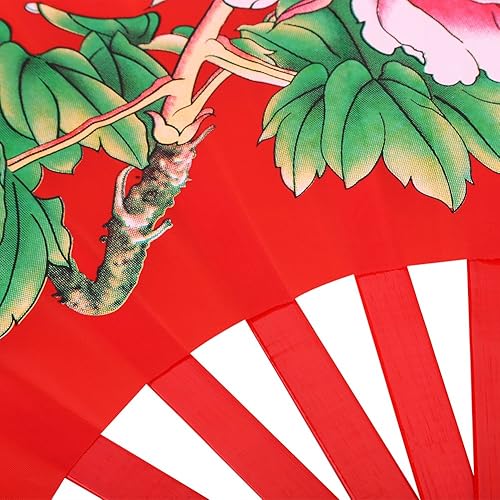 Miniatura 9 de VGEBY Abanico de lucha de bambú, ventilador tradicional de kung fu, ventilador chino de Tai Chi (rojo) Fans de Tai Chi Fan de Tai Chi, ventilador de