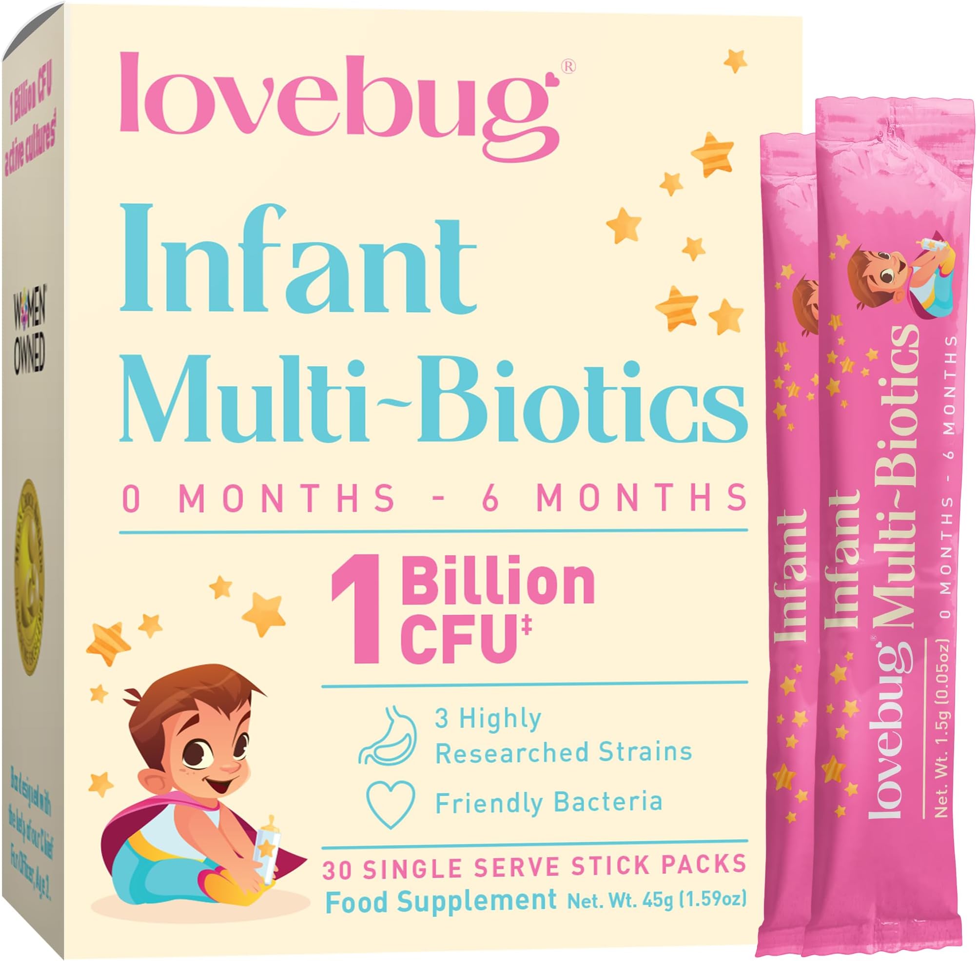 Lovebug Infant Multibiotic Powder, 30 Sachets