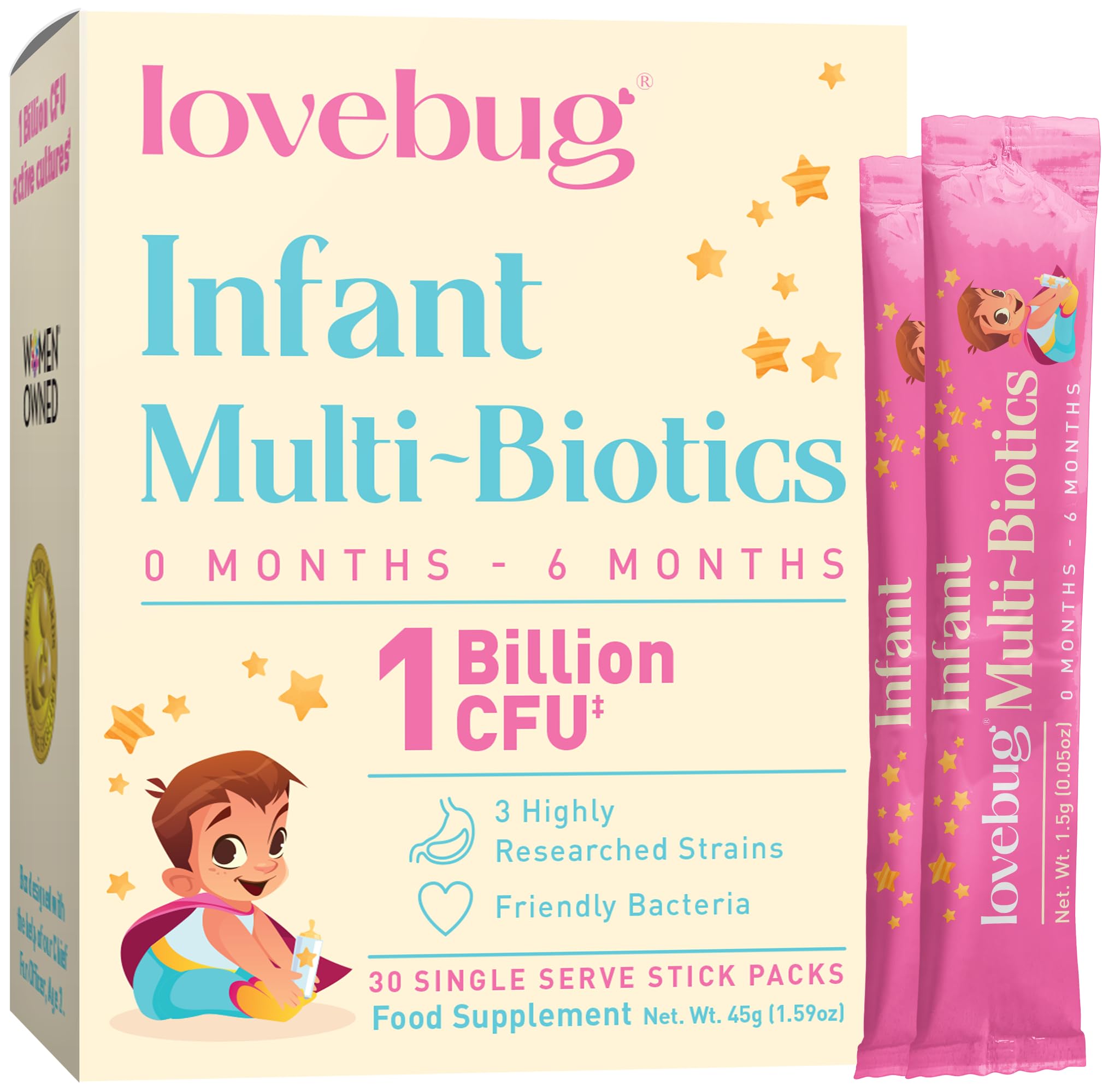 Lovebug Infant Multibiotic Powder, 30 Sachets