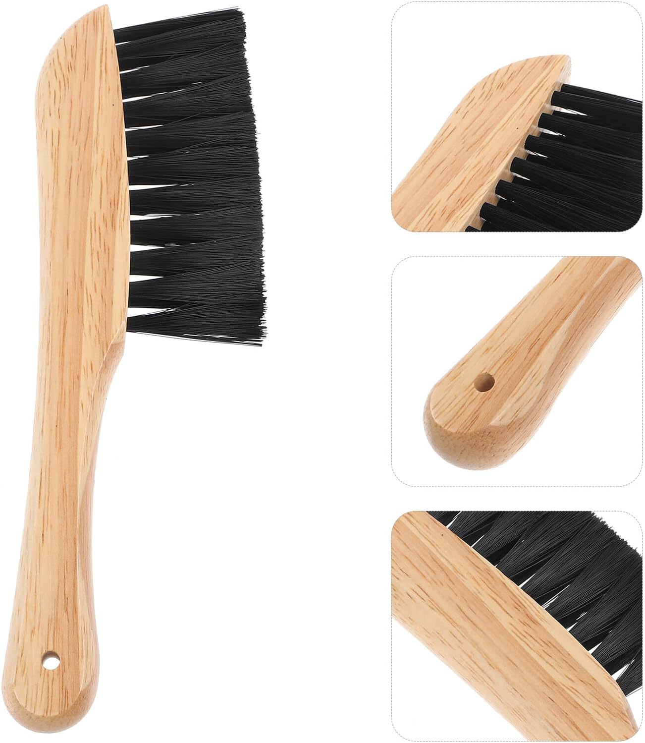 GANAZONO Wooden Handle Pool Table Brush for Billiard Cloth Cleaning and Dust Removal Portable Rail Sweeper for Organizing Tablecloths and Furniture Surfaces Solid Billiard Accessory for