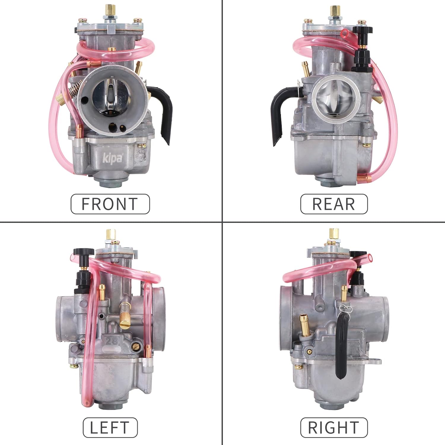 KIPA Carburetor for KX80 KX85 KX100 Yamaha YZ80 YZ85 DT100 SUZUKI RM80 85 CR80 CR85R GY6 PWK28mm 2 stroke Racing Flat Slide Carb Carburetor with Intake needle jet