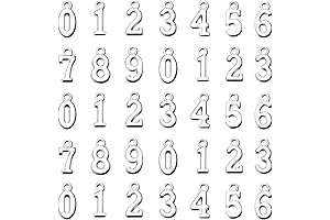 200Pcs Silver Plated 0-9 Figures Charm Bracelet