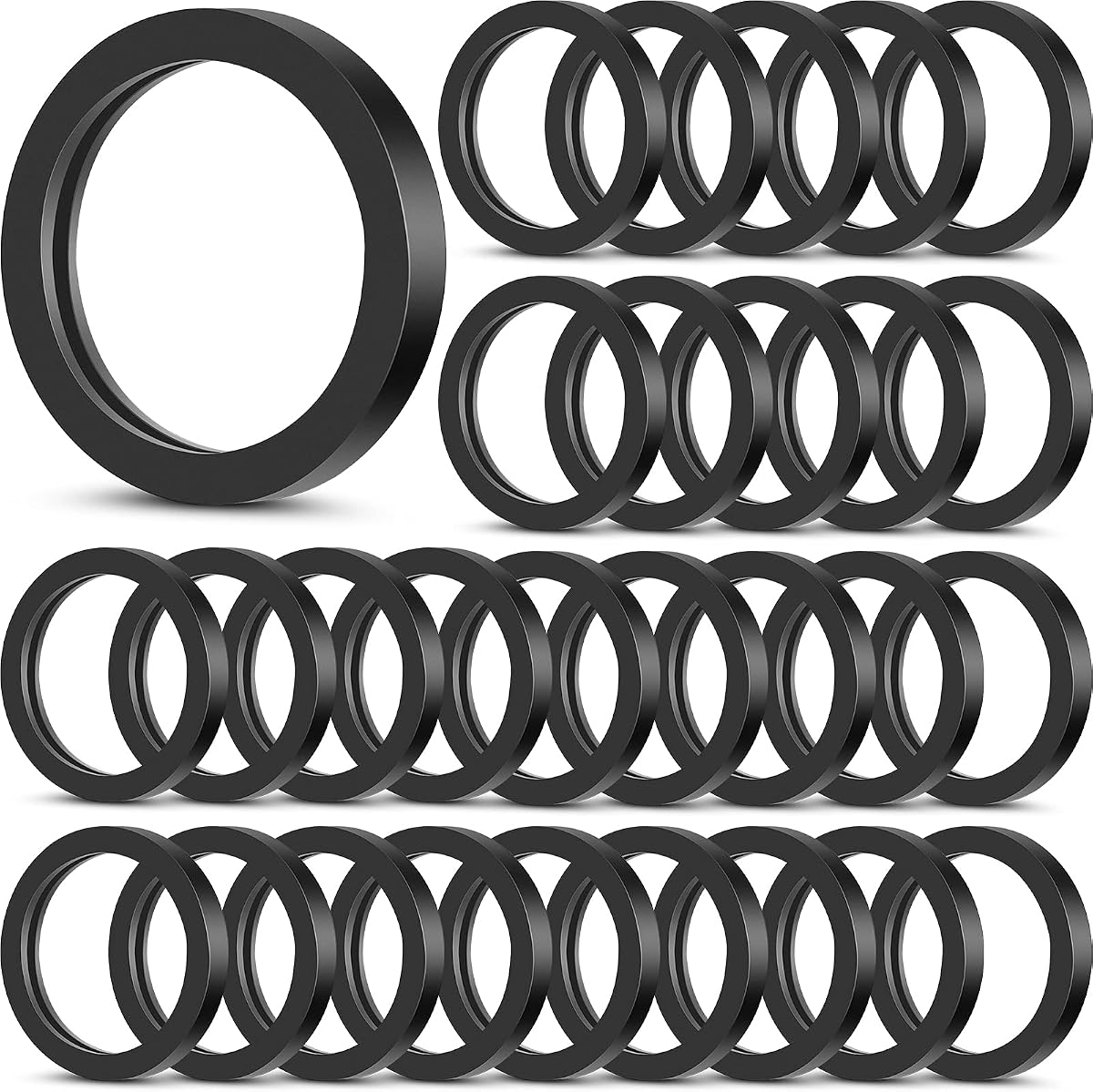 Frienda 10 Pcs Gas Can Spout Gaskets Rubber Ring Compatible with Most | Sealing Rings Replacement Fuel Washer, O-ring Design Prevents Leaks, Fits Spout Nozzles, Durable Material for Cans