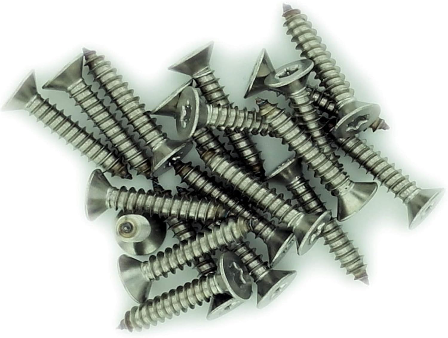 No.4 x 0.25 (2.9mm x 6.5mm) TX Countersunk Self-Tapping Screw - Stainless Steel (A2) (Pack of 20), Silver - Image 3