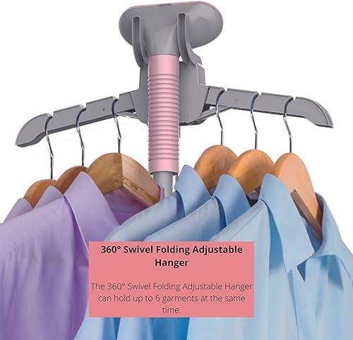 Miniatura 9 de SALAV GS06-DJA - Vaporizador de pie con colgador de ropa, tanque de agua de 1.3 L para 1 hora de vapor continuo, se calienta en 45 segundos,